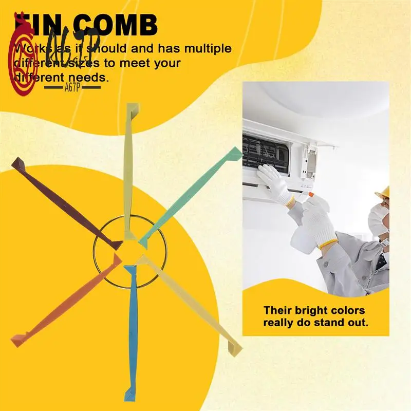 

A67P-FCR6 Набор расчесок с кольцевым плавником, расческа с ребрами кондиционера, выпрямитель катушек конденсатора испарителя, выпрямитель расчески с ребрами переменного тока