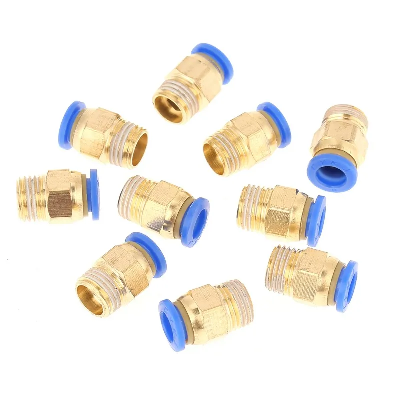 PC direct connector air pipe, quick connector quick plug air compressor air pump accessory 4-point thread