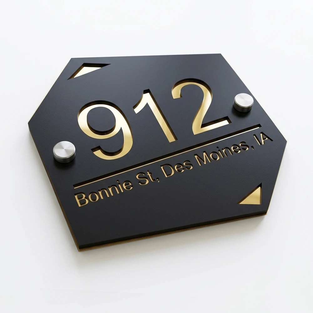 geometric-house-sign-custom-address-plaque-dual-layer-gold-acrylic-door-plate-personalized-street-name-marker-for-home-decor