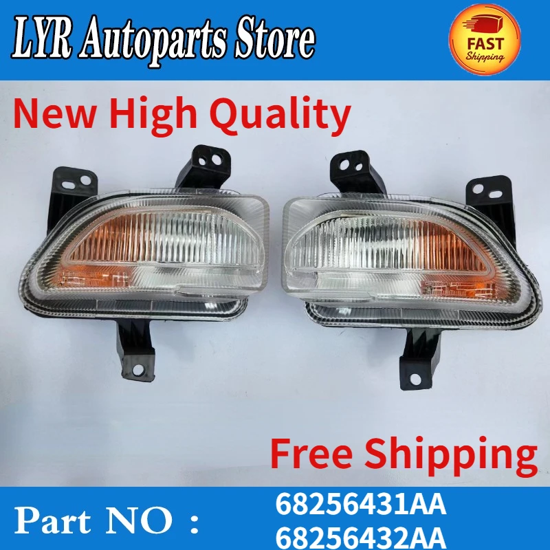 

Car Front Park Turn Signal Lamp Light Left + Right For Jeep Renegade 15-18 68256431AA 68256432AA 51953117 51953118