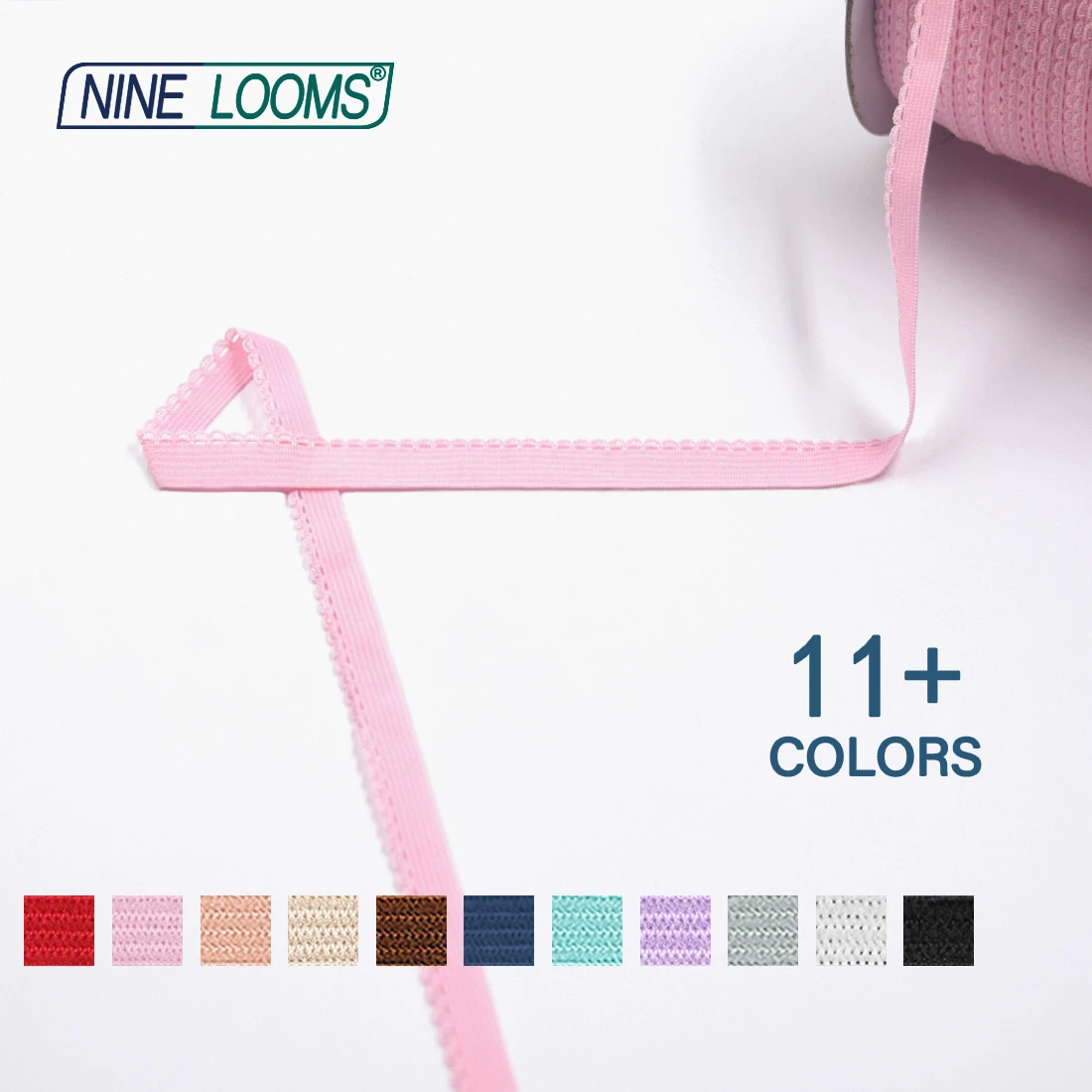 NINE LOOMS Picot Loop Elastics Band 3/8\