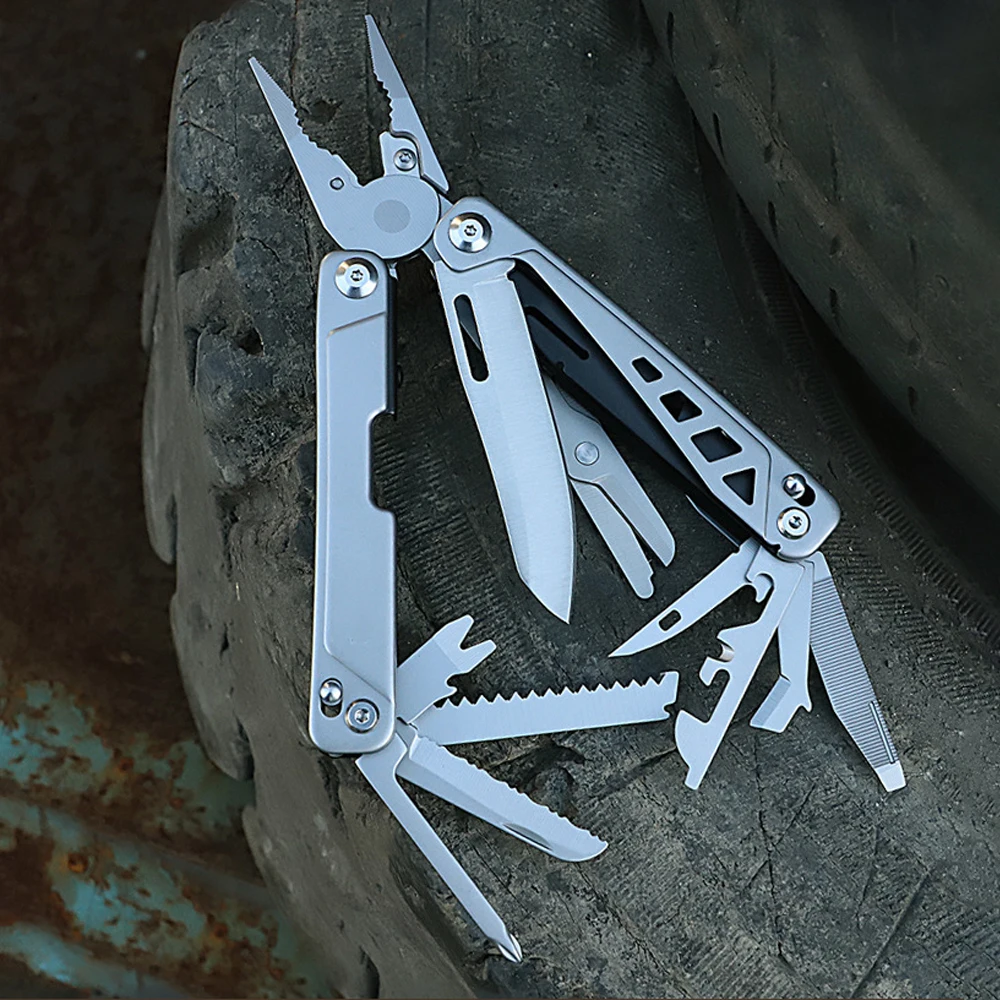 Multi Ferramenta Camping Faca com Clipe de Bolso Edc Tactical Multitool Alicerça Caminhadas ao ar Livre Survival Multipurpose Tools Kit para Homens