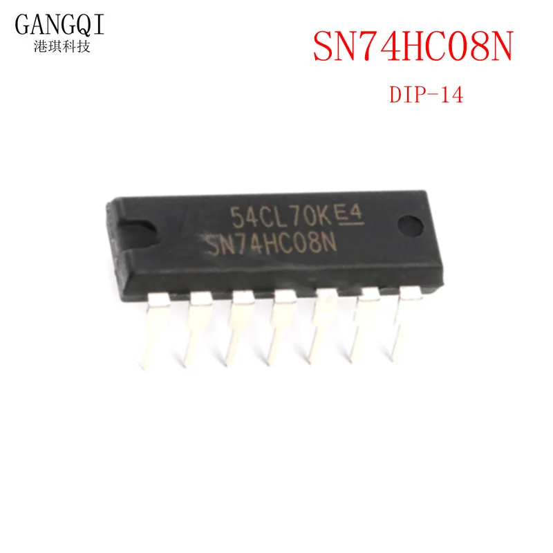 10PCS SN74HC08N DIP14 SN74HC08 DIP 74HC08N 74HC08 DIP-14 New IC In Stock