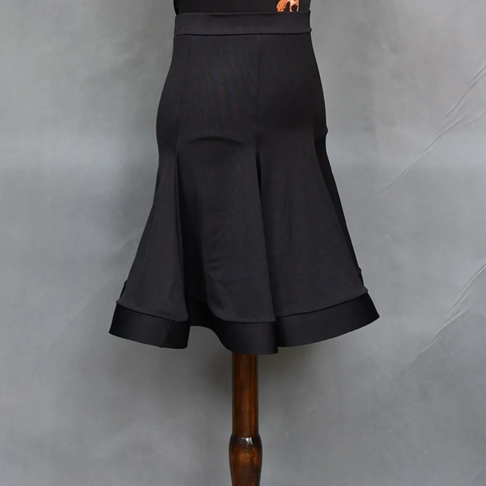 Women's Latin Dance Fishbone Half Skirt - Rumba Samba Dance Skirt for Women Training Dress Performance Wears