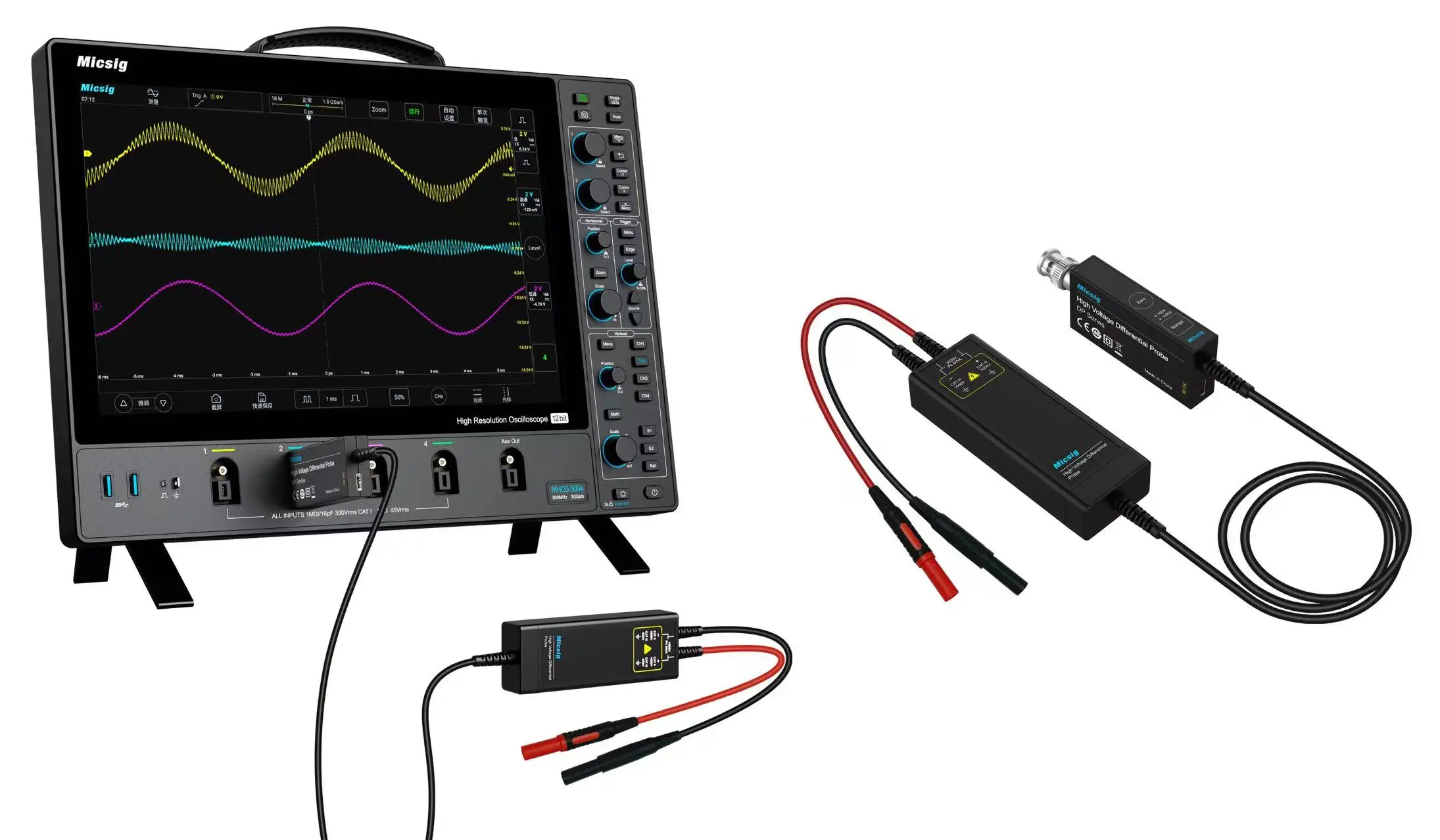 MICSIG High Voltage Differential Probe DP Series DP700/1500/3000 DP701/1501/3001 DP702/1502/3002 Bandwidth: 100/150/200MHz