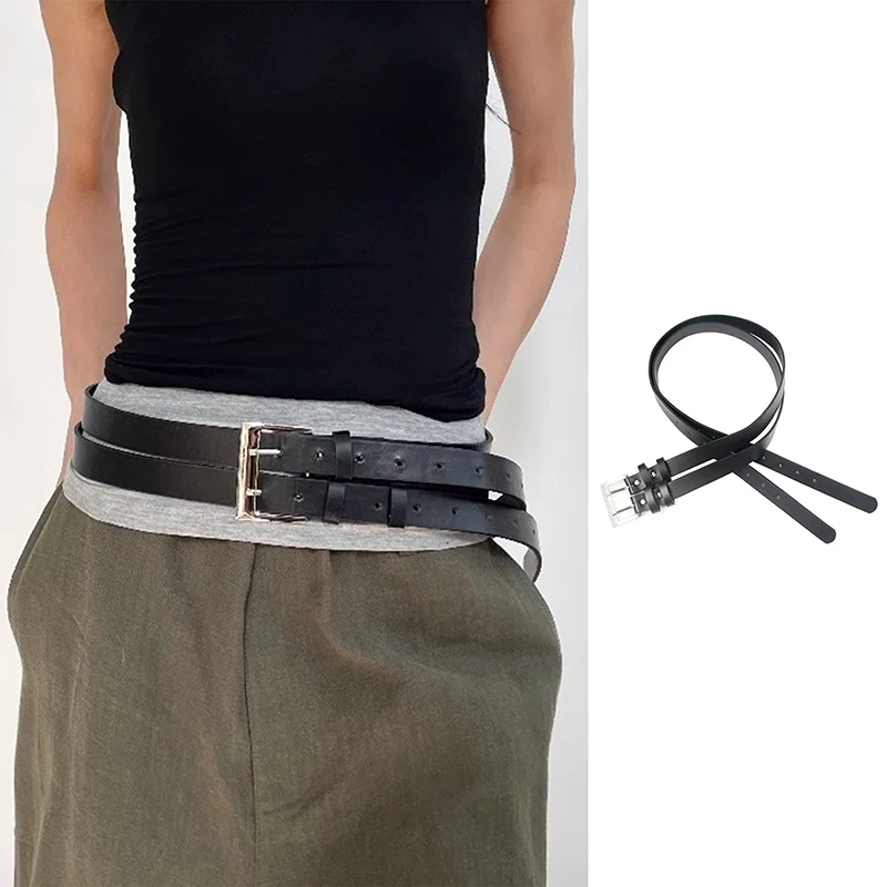 

Съемный двубортный ремень Design Sense для женщин, индивидуальный универсальный ремень с юбкой, джинсами и украшением