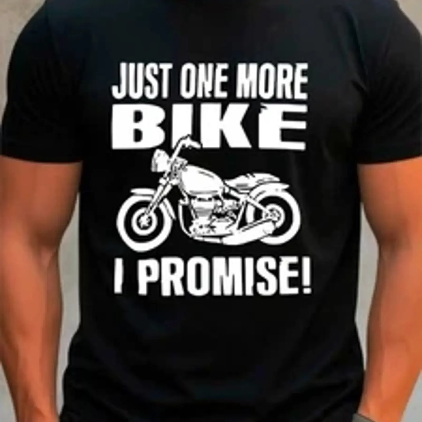 Just One More Bike I Promise T Shirt funny motorcycle biker rider graphic tee vintage Washed streetwear Stretched Comfortable