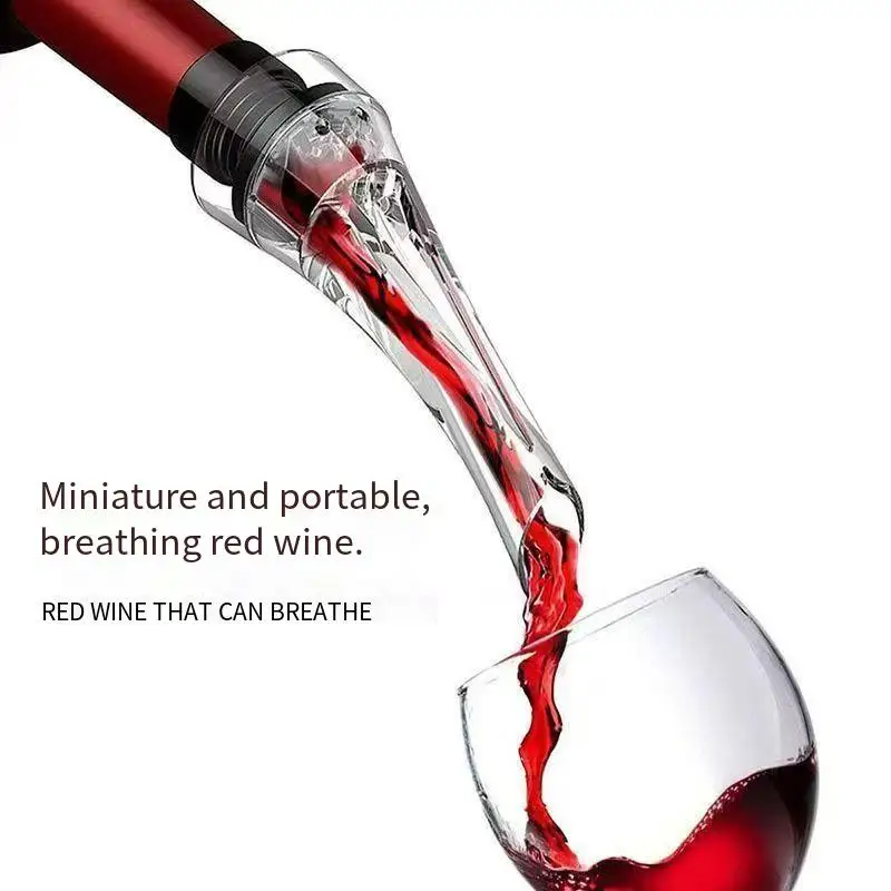 1pcs Magic Wine Decanter Wine Aerating Pourer Spout Decanter Wine Aerator Quick Aerating Pouring Tool Pump Portable Filter