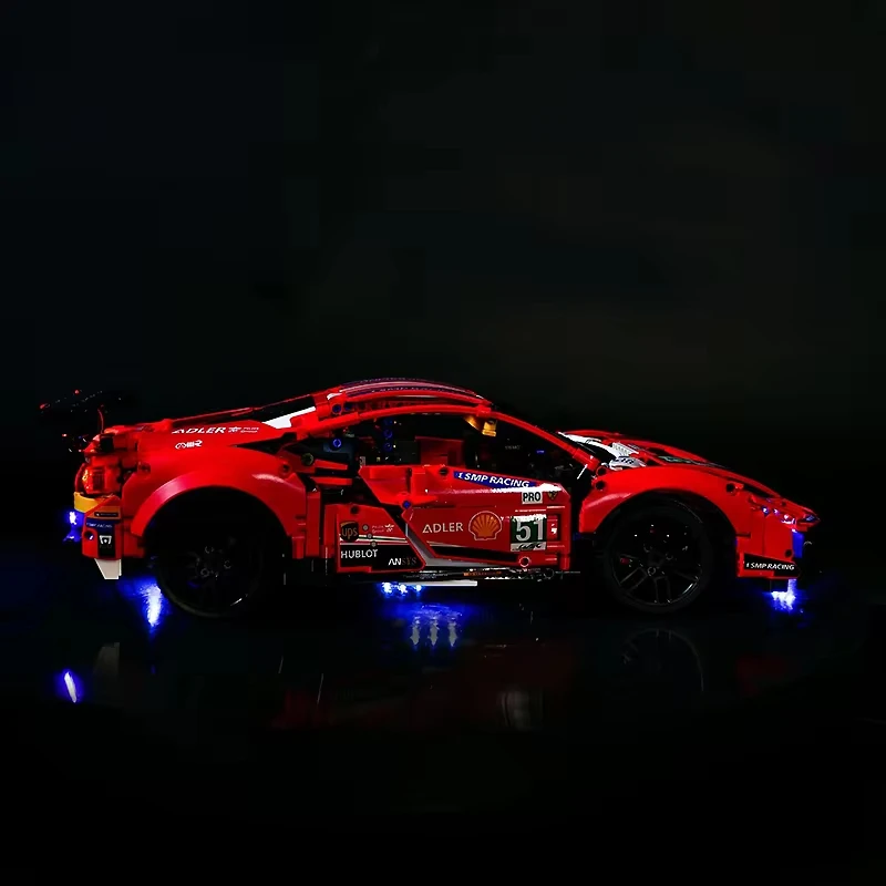 RC DIY LED-Licht-Kit für Lego 42125 technischen Rennwagen 488 gte (nur LED-Licht, ohne Blöcke Modell)