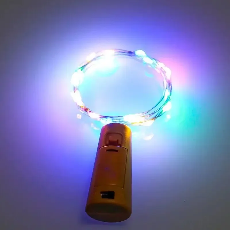 Bouteille de lumières LED pour bocal à vin, batterie en liège 62, décorations d'arbre de Noël, décorations pour la maison, nouvel an, 2m, 20