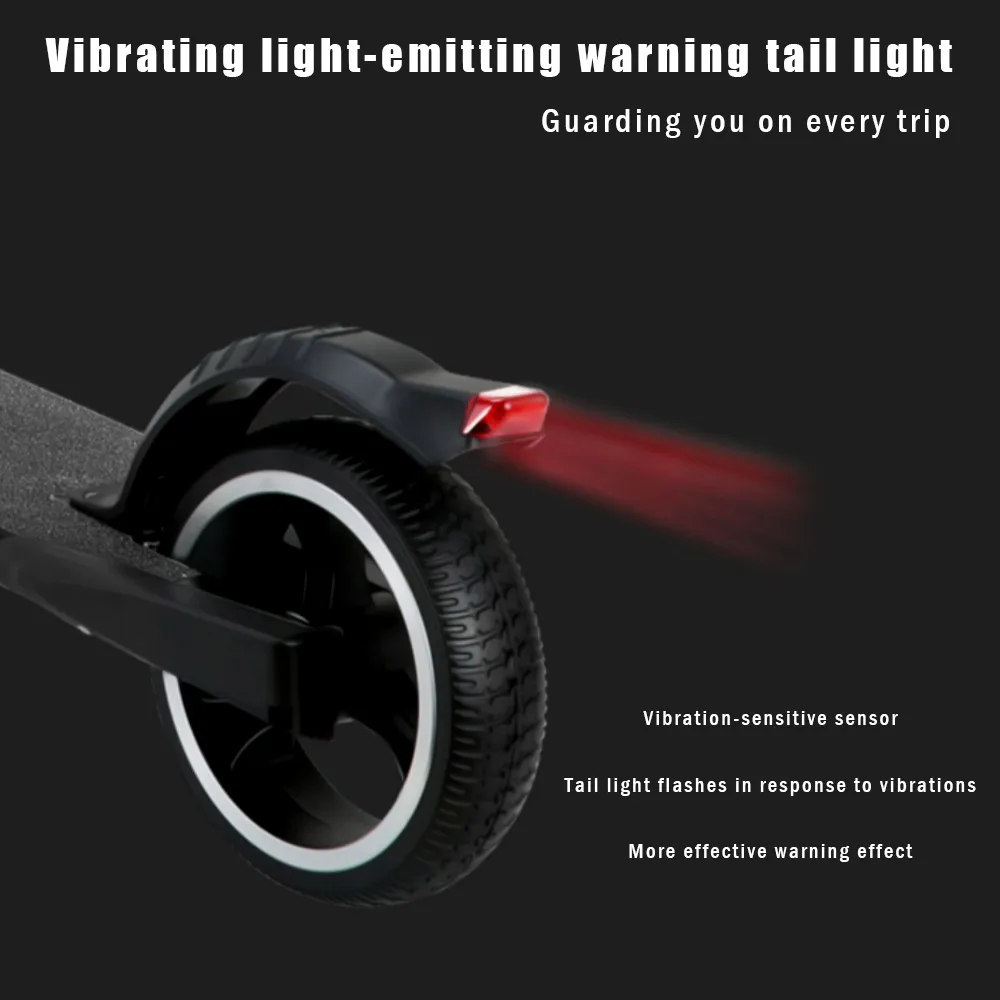 For Carbon Fiber Electric Scooter 6.5/5.5/8 Inch Fender Cover Rear Tail Lamp Flashlight Mudguard Rear Brake Foot Brake Fender