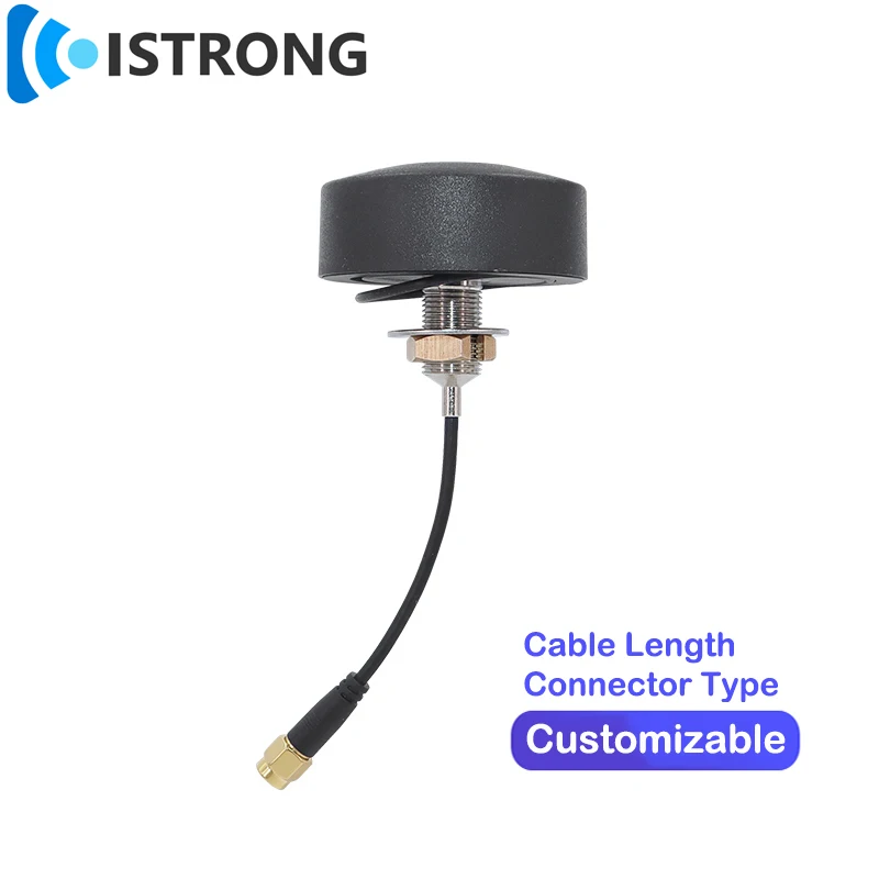 4G Outdoor Waterproof Antenna Amplifier GPS Navigation Antenna 30dbi Cabinet Positioning Signal Booster IPEX1 SMA Male RG174