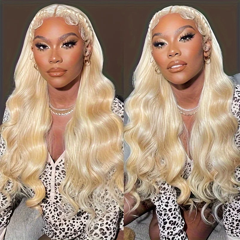 

Blonde Body Wave Lace Front Wig Transparent Lace 13x4 13x6 Human Hair 613 Pre Plucked Full Frontal Wigs For Women