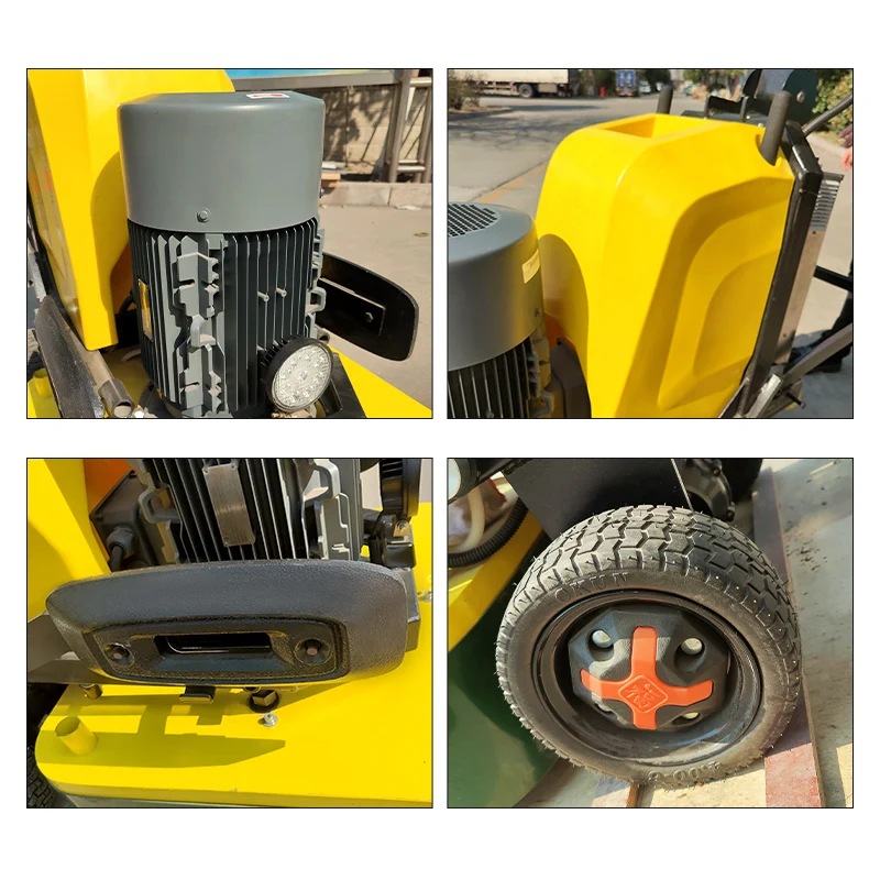 Dust-free large area concrete floor grinder automatic diamond grinder with engine high efficiency 7500W 380V