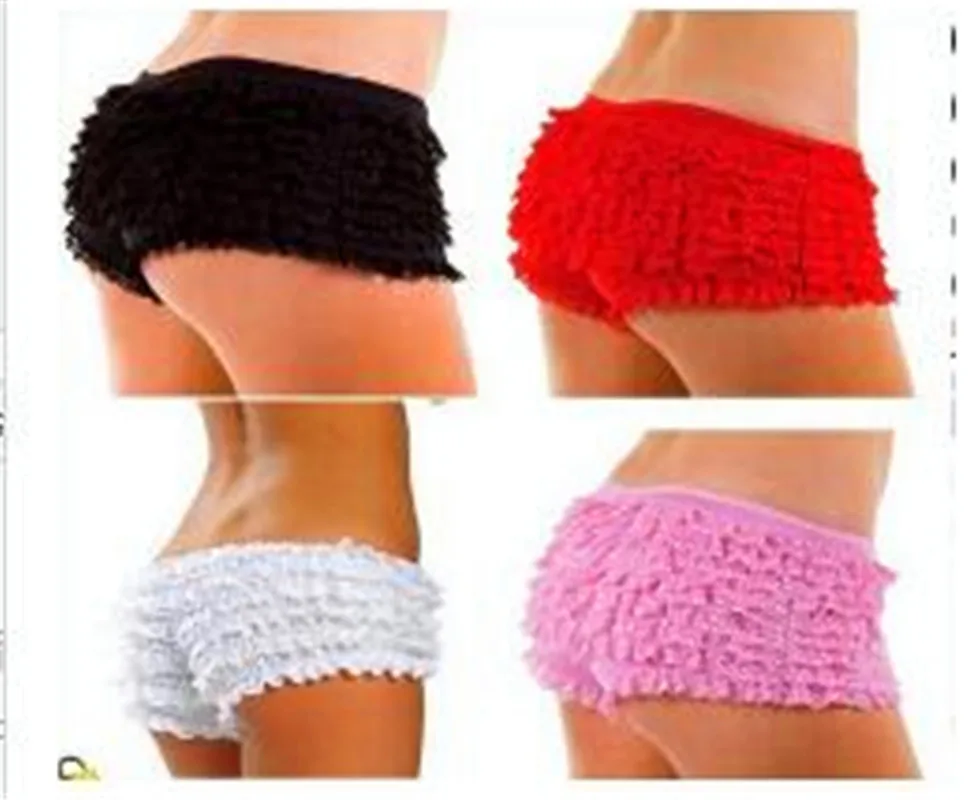 Women\'s Ruffled Lace Bloomers Knickers Fashion Panties for Ladies Sexy Lingerie Burlesque bo Peep Panty Frilly Knickers