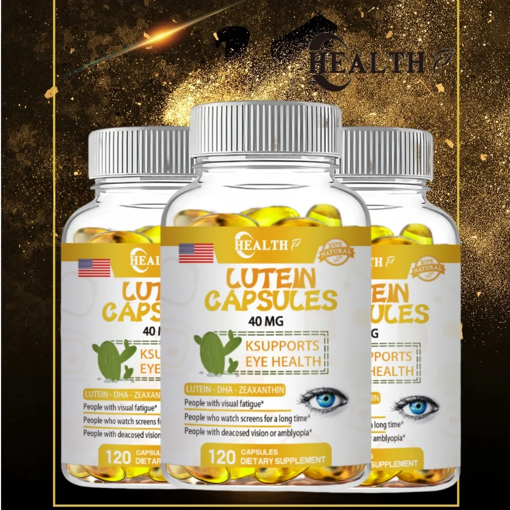 HEALTH Lutein 40 mg for Visual Strain, Eye Health - Supports Immune System, Non-GMO, 120 Capsules