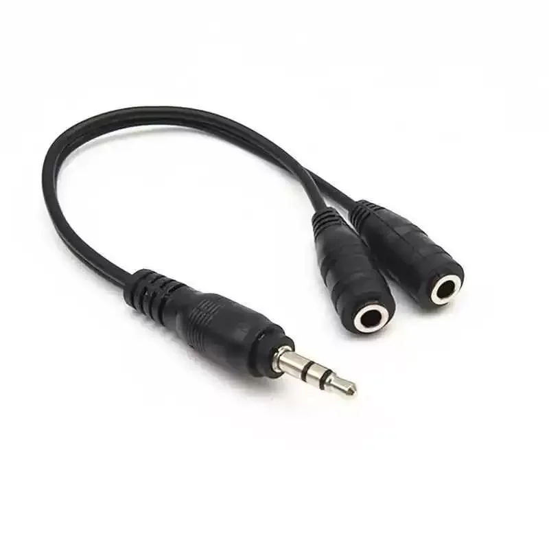 3.5mm Audio Splitter Cable for Mobile Phone Computer Earphone Headset Adapter One to Two Interface Converter Cord