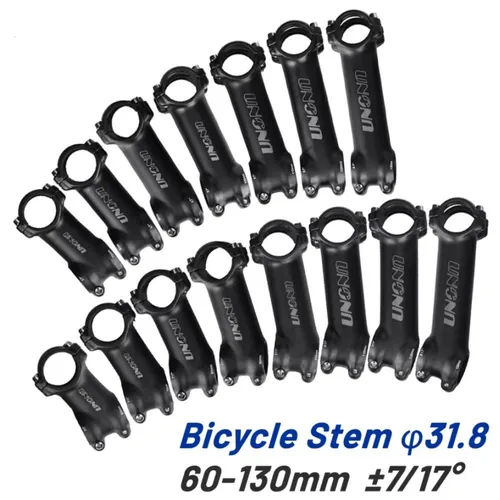 Vástago de bicicleta ultraligero 7 17 grados MTB vástago de bicicleta de carretera 31,8mm 60/70/80/90/100/110/120/130mm piezas de energía de bicicleta de montaña MTB