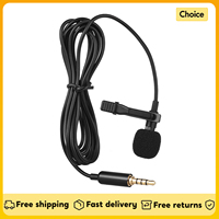 Andoer EY-510A Mini Portable Clip-on Lapel Lavalier Condenser Mic Wired Microphone for iPad Android Smartphone DSLR Camera PC