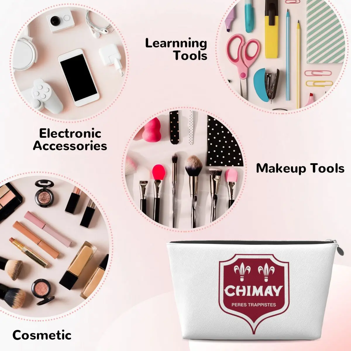 Chimay Women Cosmetic Bags Travel Makeup Organizer Pouch Toiletry Storage Dopp Kit Box - view 4