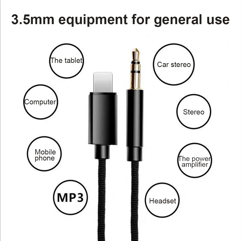 USB Type C to 3.5 MM Jack AUX Cable DAC Type-C Audio Kabel for Car Speaker Headphone Tipo C Auxiliary Adapter Cabo 0.5M 1M 1.5M