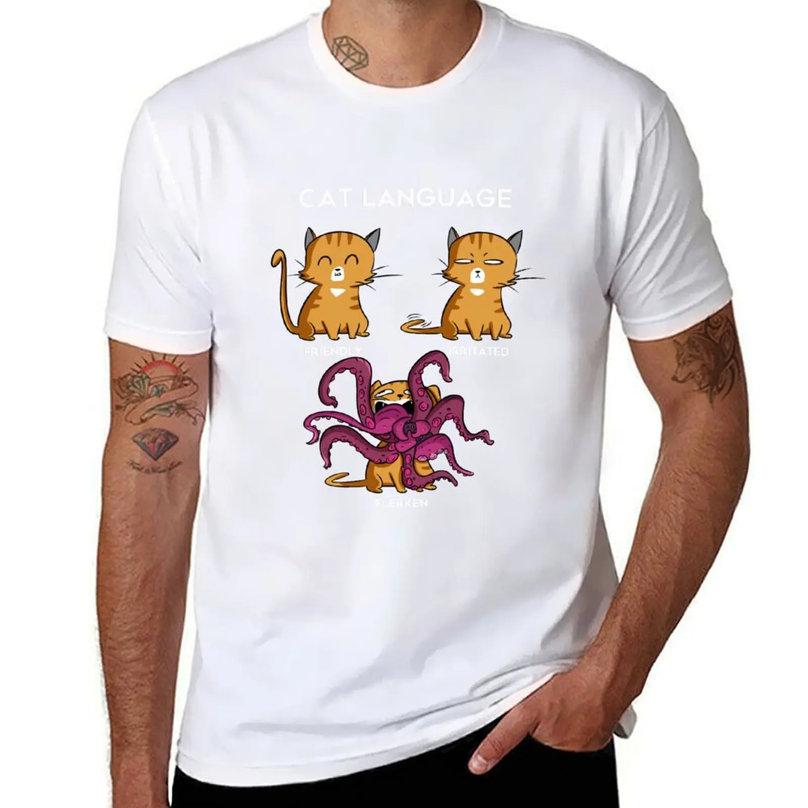 Cat Language - Flerken T-Shirt cotton t shirts man 100% man t shirt cotton high quality T-Shirt