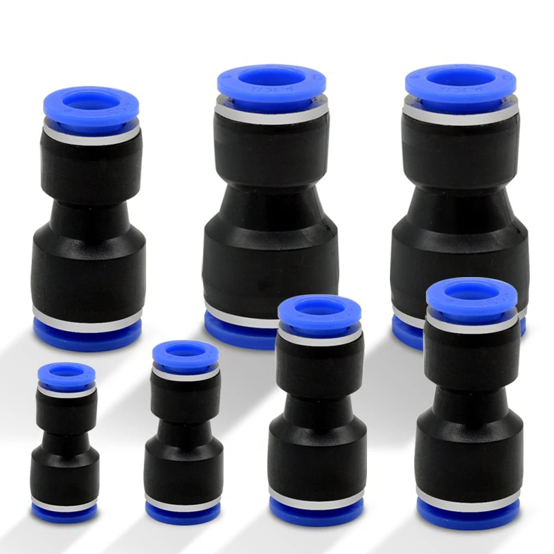 Pneumatic quick-insert PU straight-through PG reducer 4 6 8 10 12 16 mm Fittings fast gas pipe plastic adapter