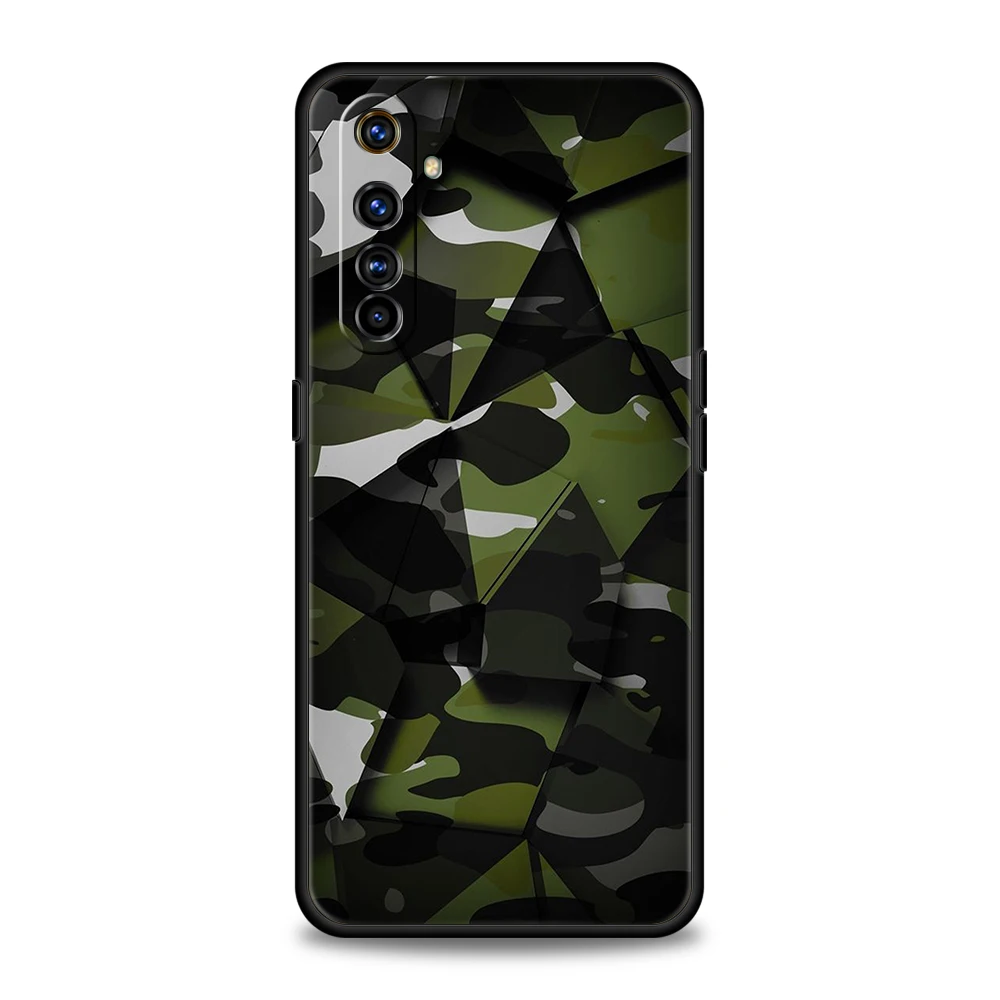 Camouflage Camo Military Phone Case for Realme 8 9 Pro Plus 8i 9i 6 7 GT2 C21 C25 C3 C11 11 Pro 5G Plus Shockproof Silicon Shell