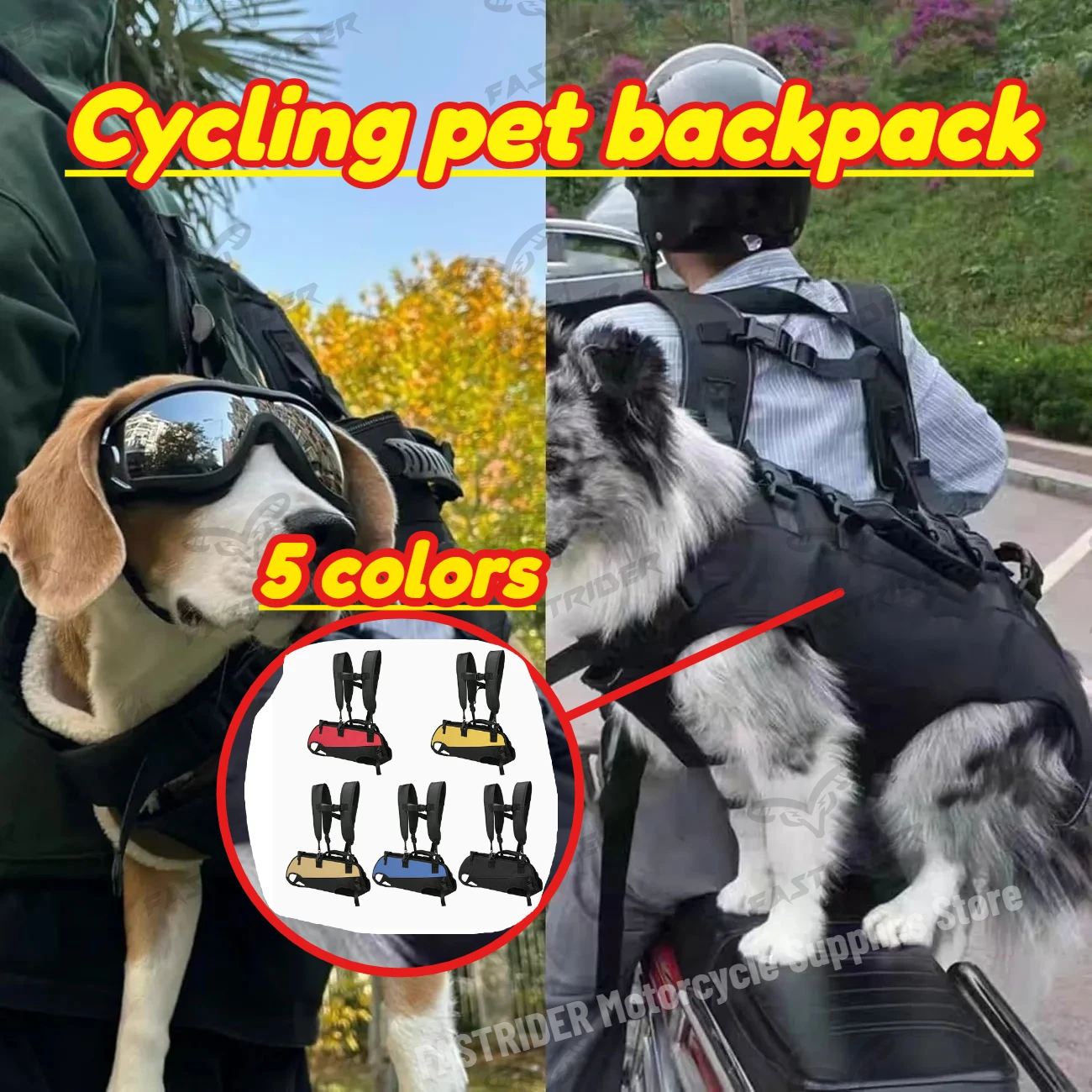 

New Pet Backpack Bag Multifunctional Backpack Outdoor Motorcycle Riding Pet Backpack