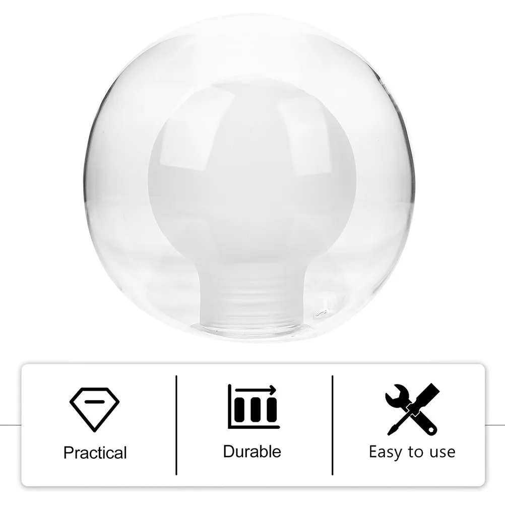 Double Layer Glass Lamp Shade 80Mm Diameter G4 Base for Chandelier Pendant Ceiling Light Fixture Replacement Decorative Modern