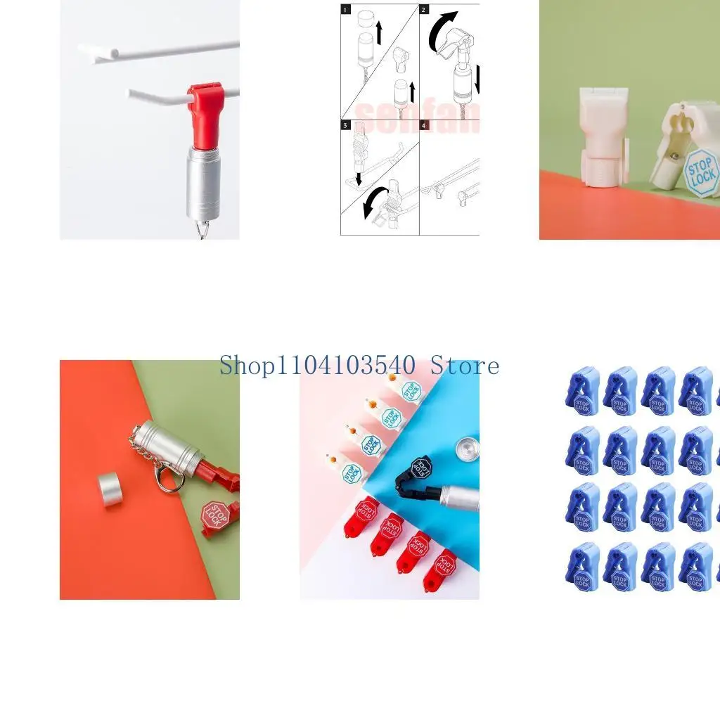 

02DC Secure Latches Lock for Kitchen Hook Anti Theft Easy Installation Universals