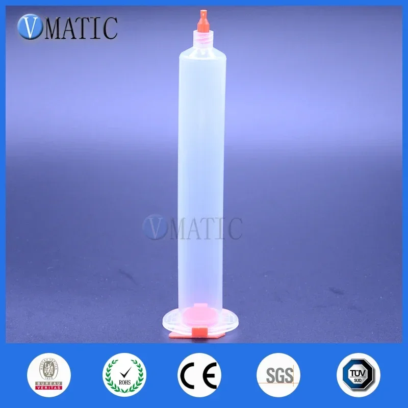 Free Shipping 280 Sets 55cc/ml Clear Air Pneumatic Syringe Luer Lock Tip Glue Dispensing Barrels With Piston/Stopper/End Cover