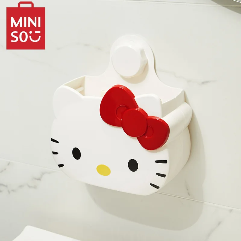 

MINISO Hellokitty Toothbrush Holder Organizer No-Punch Bathroom Toothbrush Organizer Bathroom Comb Toothbrush Organizer