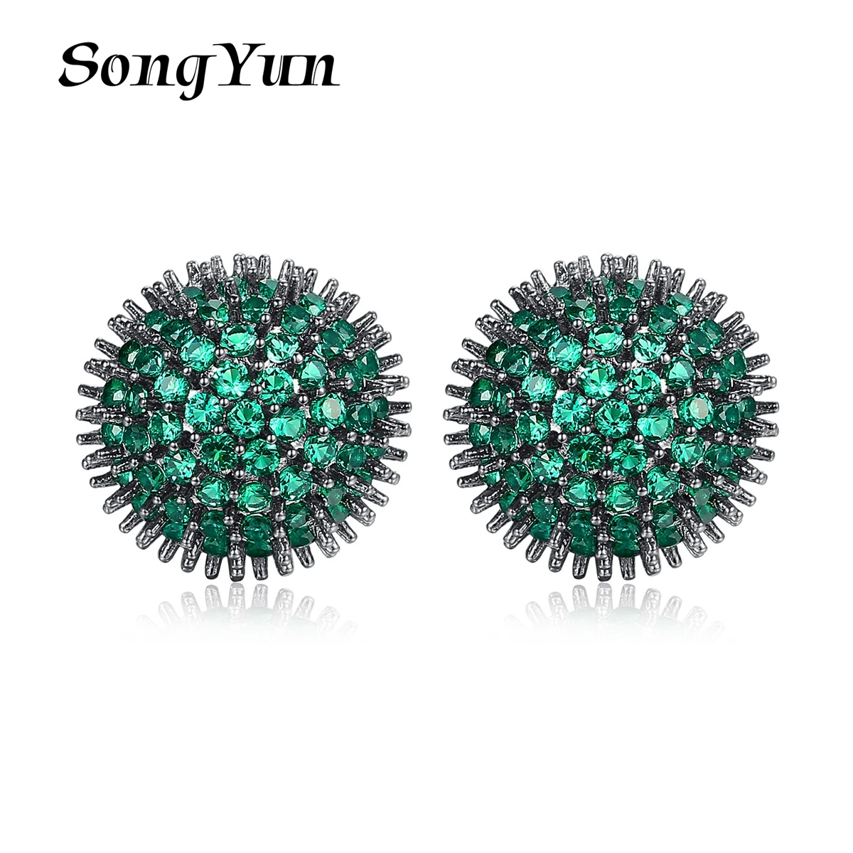

SongYun Jewelry MHT Quality Brass Stud Earrings Dangle CZ 7A Zircon Engagement Party Bridal Jewelry Women Earring Jewelry