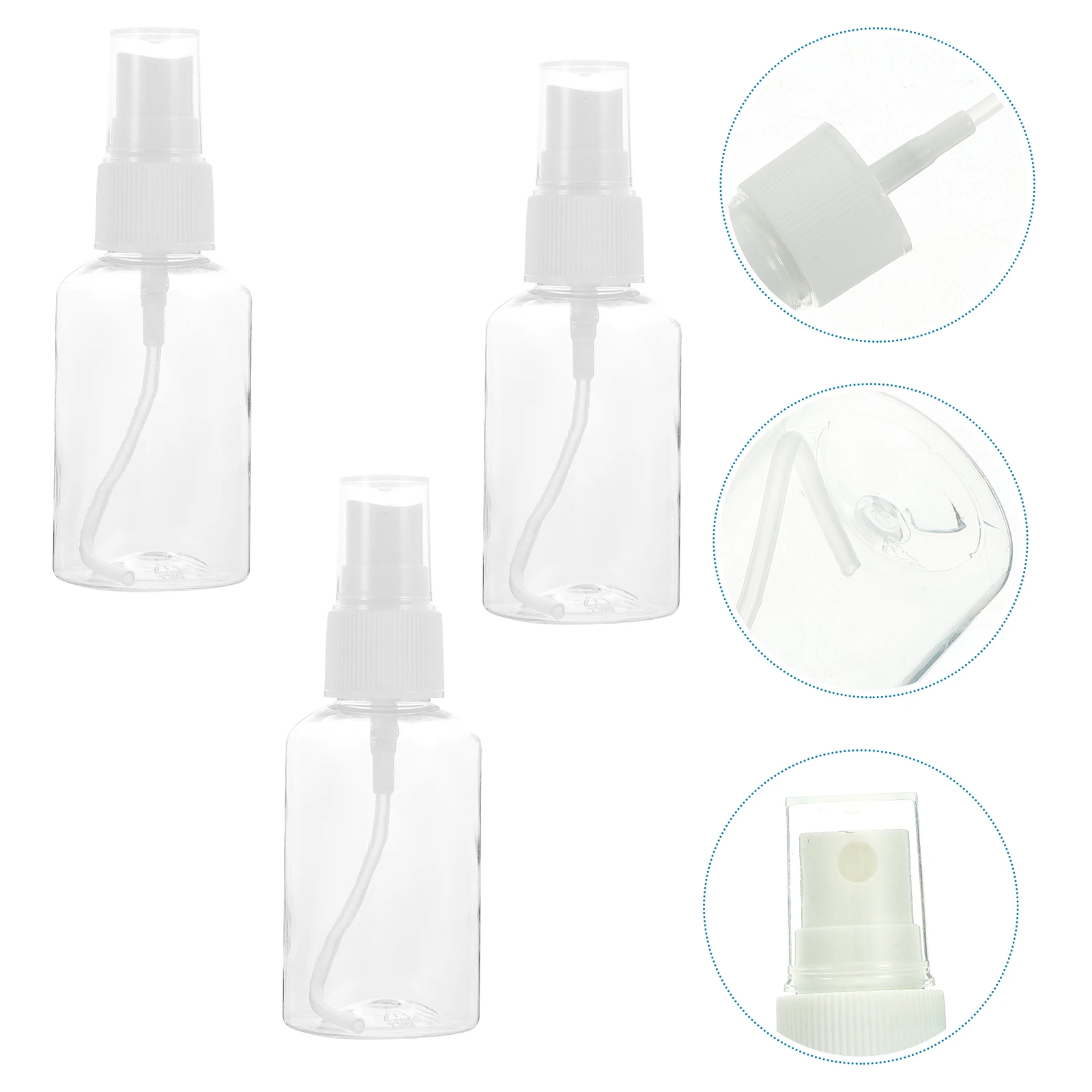 

6Pcs Travel Bottles Transparent 50Ml Empty Plastic Leak Proof Containers for Shampoo Lotion Serum Emulsion