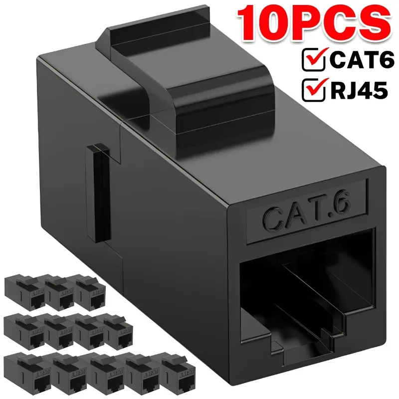 Acoplador Keystone RJ45 Cat6 Hembra a Hembra, Conectores Modulares Jack UTP CAT 6 para Panel de Conexiones de Cable de Red y Placa de Pared