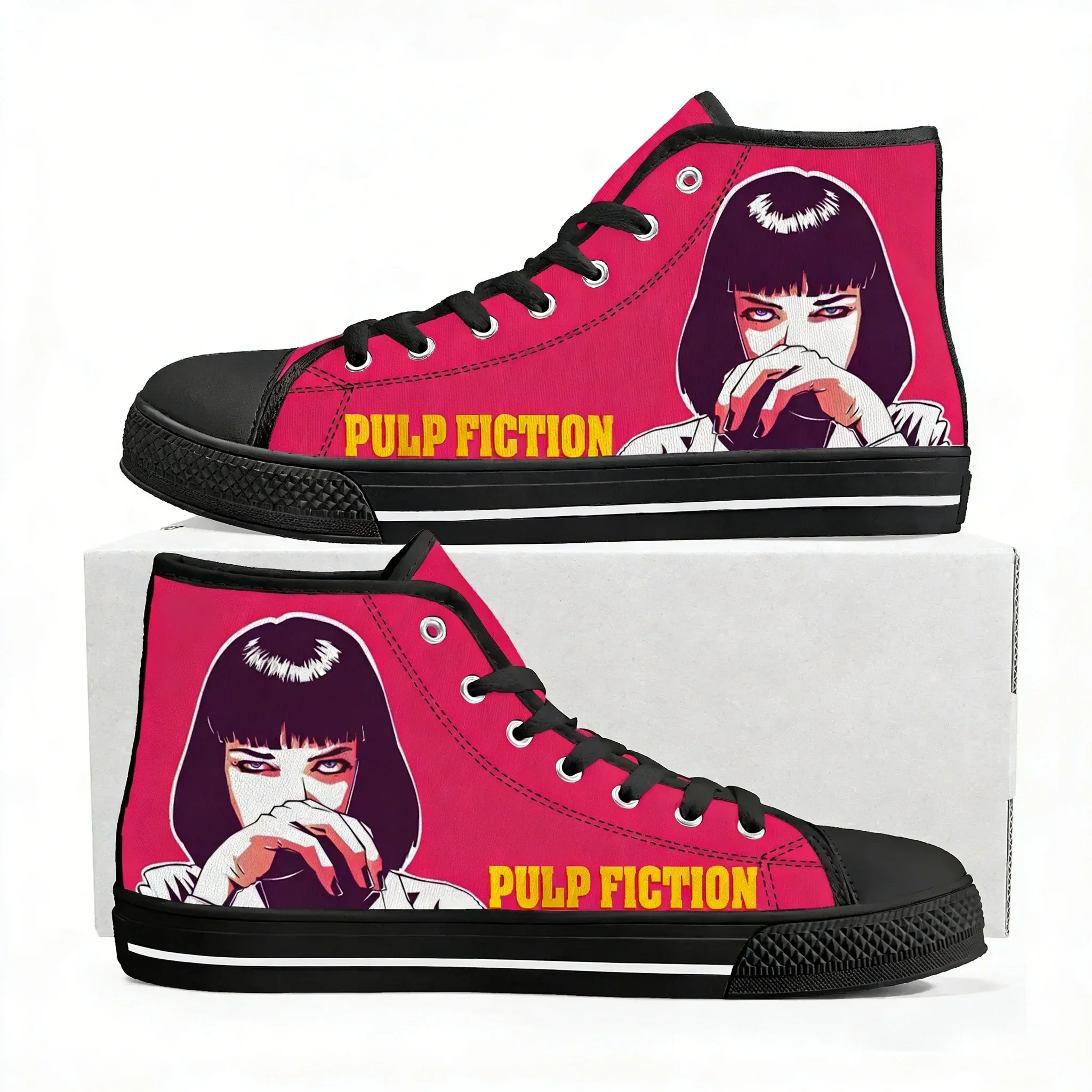 

Pulp Fiction Movie High Top High Quality Sneakers Mens Womens Teenager Canvas Sneaker Casual Custom Made Shoes Customize Shoe