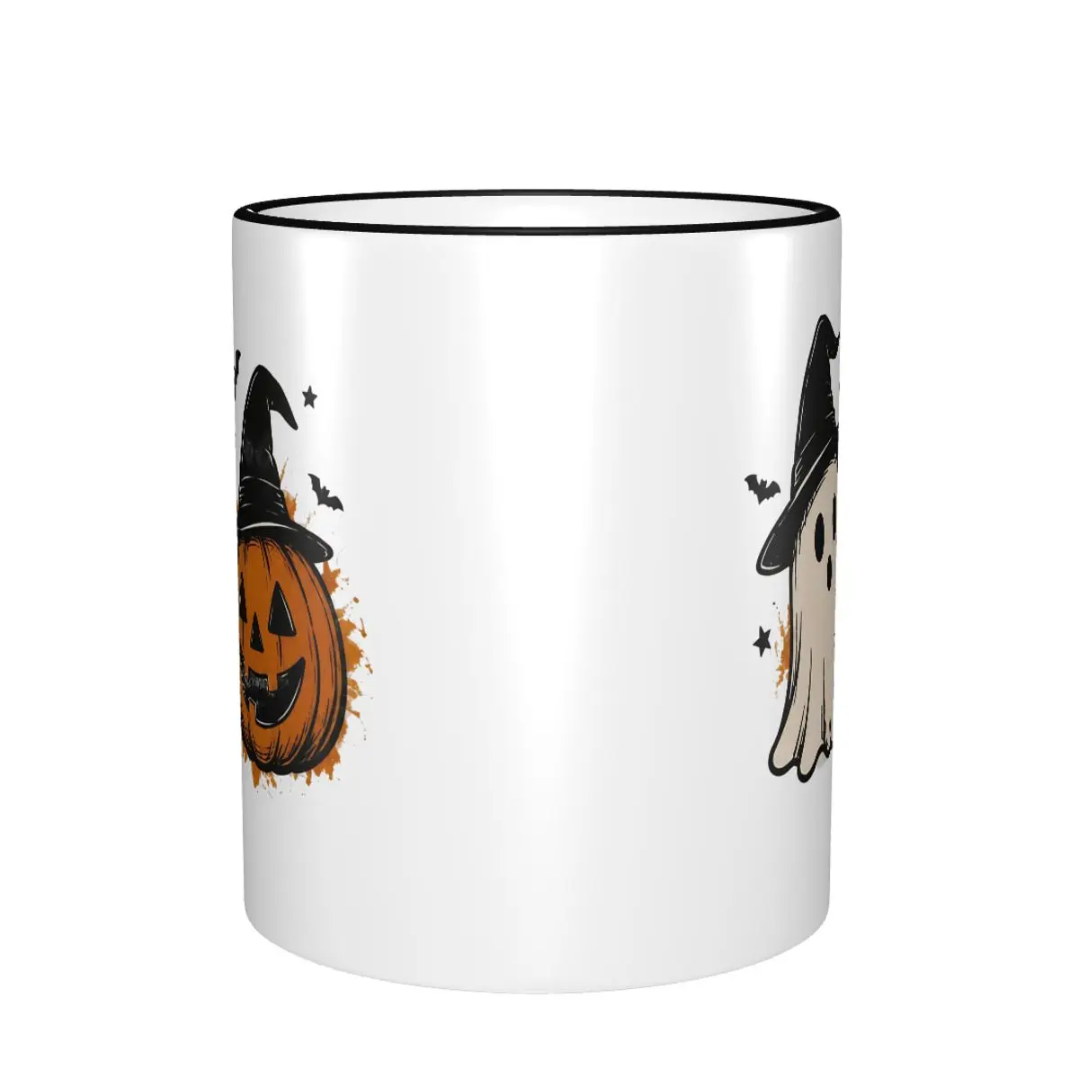 New Spooky Pumpkin Ghost Fall Merch Mug Kawaii Tea Cup