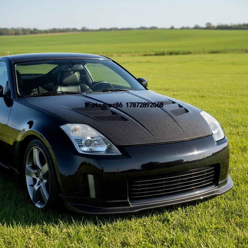 Carbon Fiber Hood for  350Z Z33 2002-2006 VQ35DE Carbon Fiber Hood Bonnet
