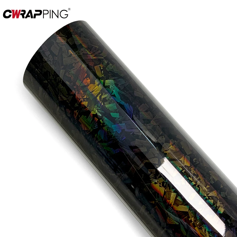 Glossy Forged Carbon Fiber Car Sticker Exterior Car Stickers Motorcycles Body Covering Accessories Auto Motorcycle Vinyls Wrap