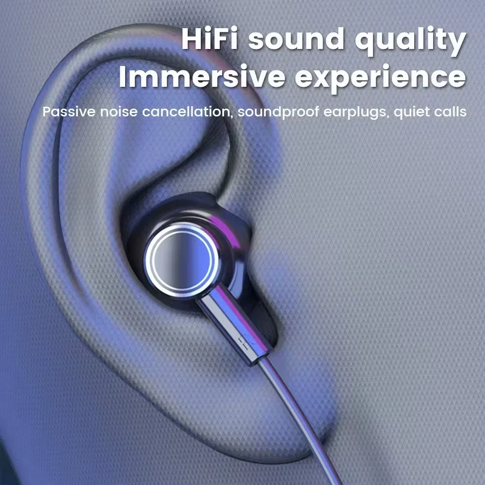 سماعات بلوتوث 5.3 سماعات لاسلكية بشريط حول الرقبة سماعات ألعاب LED عرض HIFI سماعة أذن رياضية TWS مع ميكروفون بطاقة TF