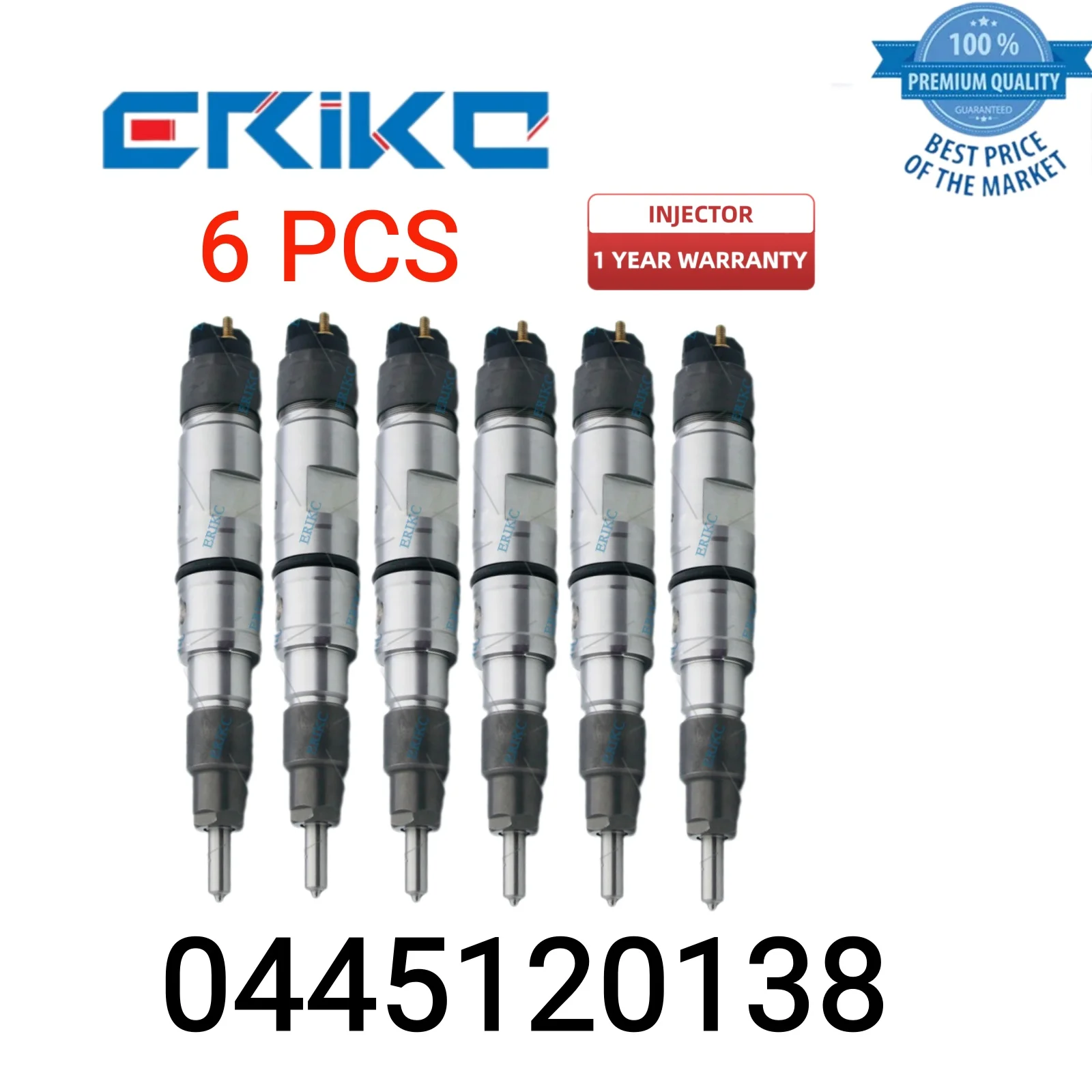 

6 PCS 0445120138 Diesel Big Auto Injectors 0 445 120 138 Nozzle Injector 0445 120 138 Injection fit for RENAULT VOLVO DEUTZ