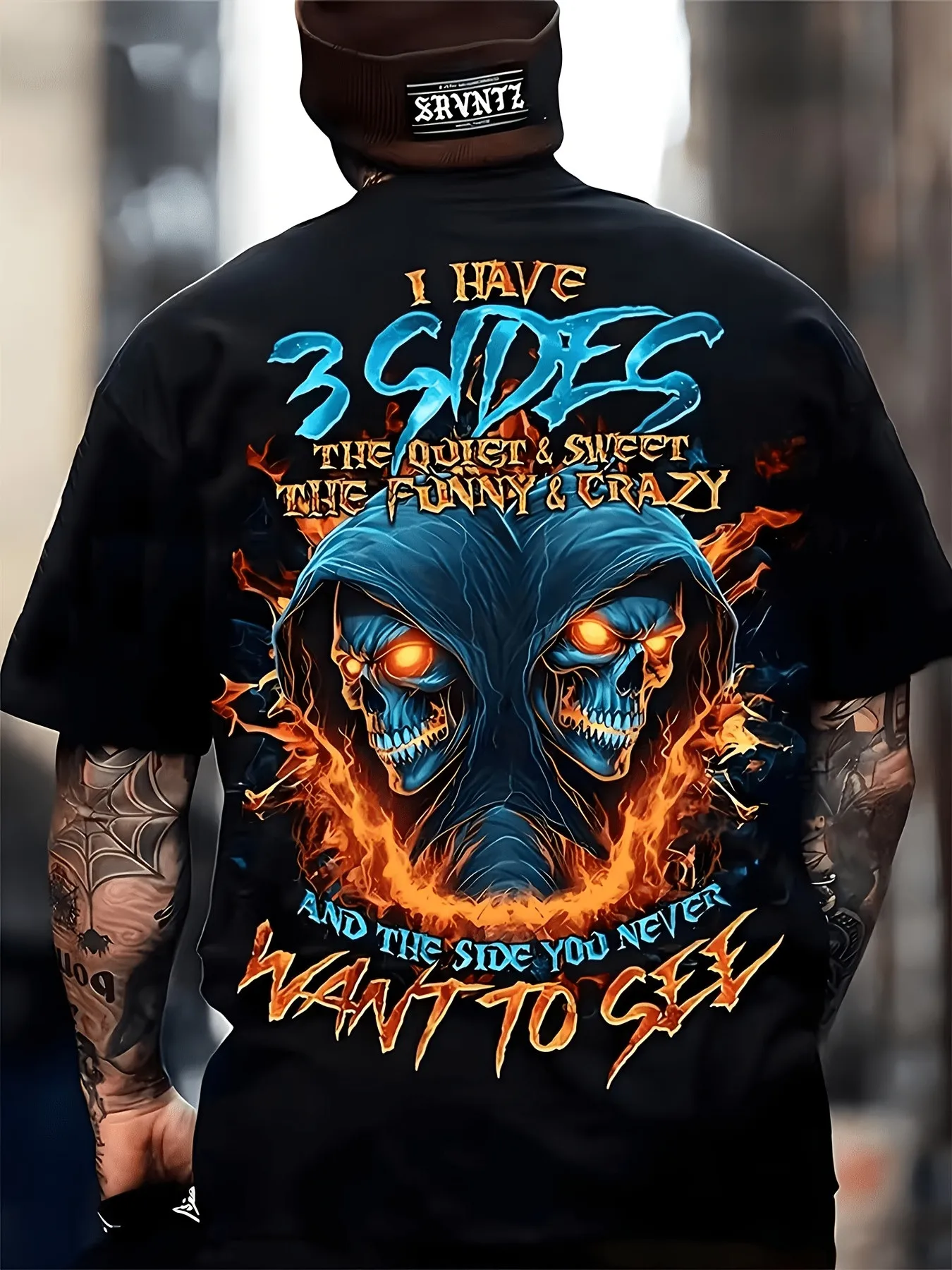 I Have 3 Sides The Loyal Sweet The Funny Crazy And The Side You Never Want to See Graphic T Shirt Summer Graphic Print T Shirt for Men Comfortable Fit Round Neck Short Sleeve