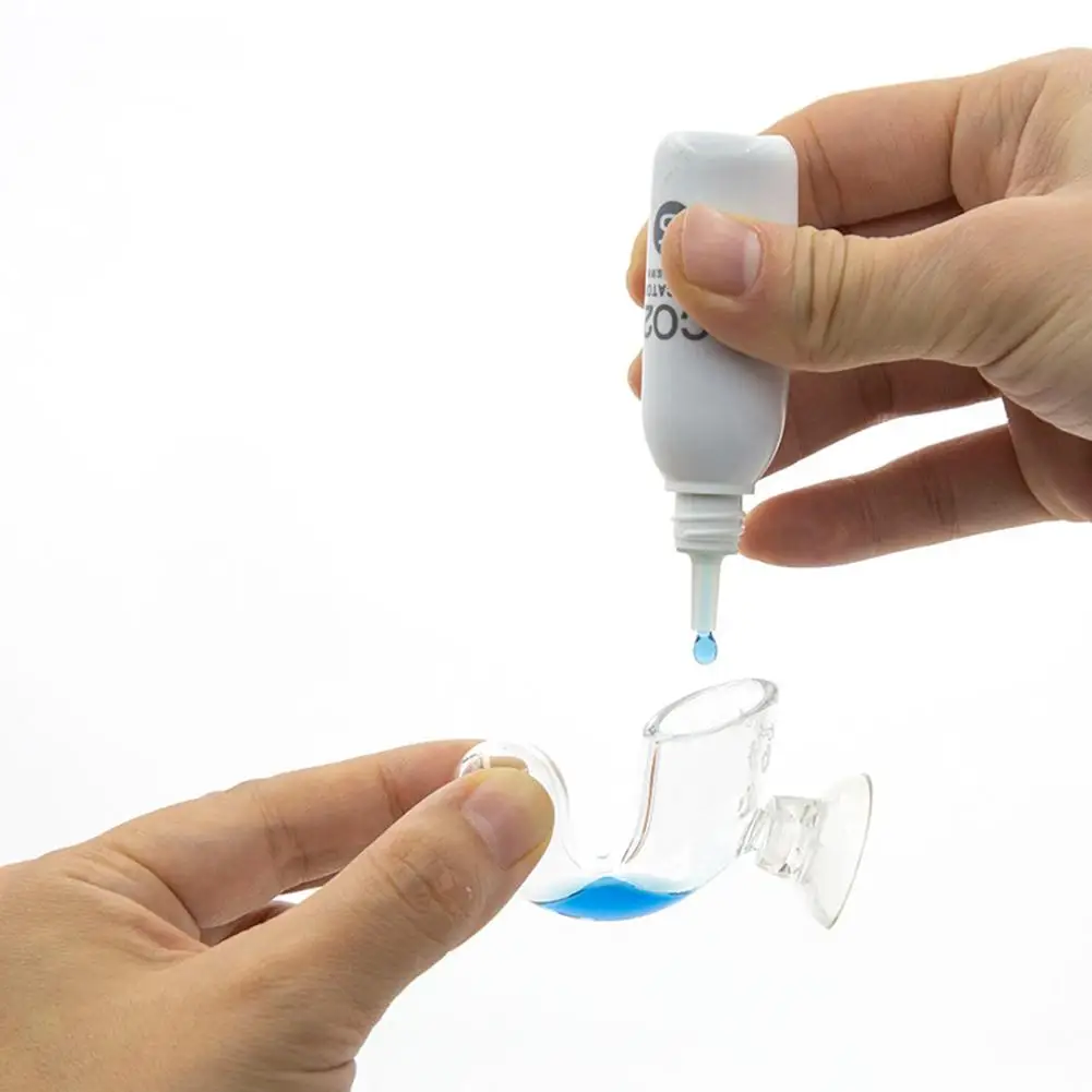 Transparent Glass Co2 Monitors Carbon Dioxide Detector With Monitor Fluid For Aquarium Fish Tank