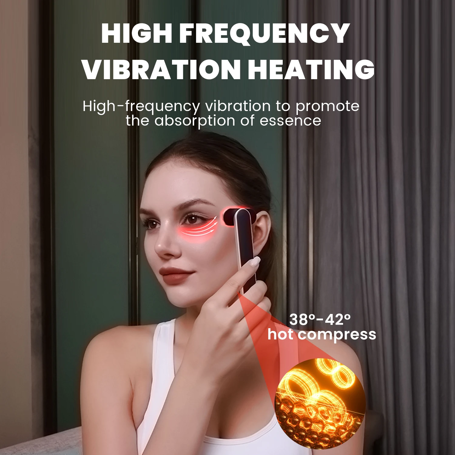 Beauty Electric Eye Beauty Device Wand Skin Tighten EMS Vibration Eye Massage Home Use Facial Device RL05H