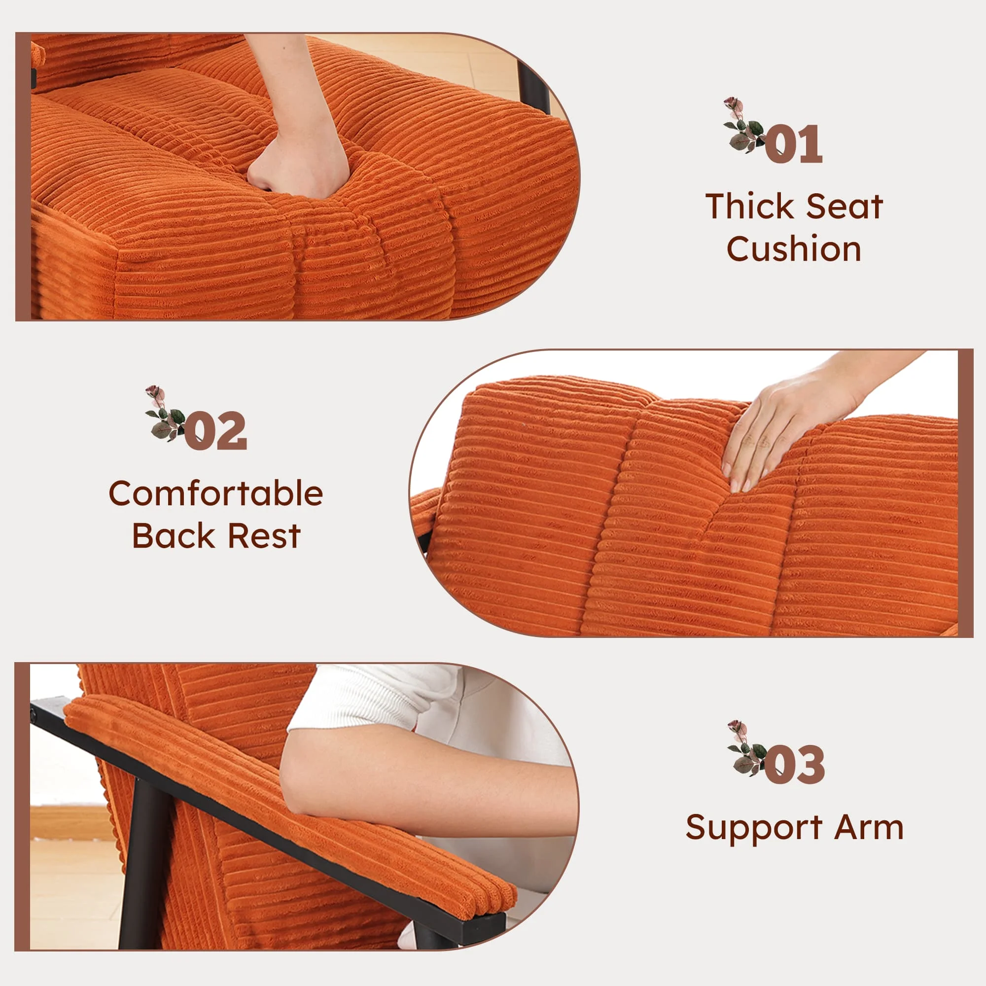 Modern Upholstered Accent Chair 6