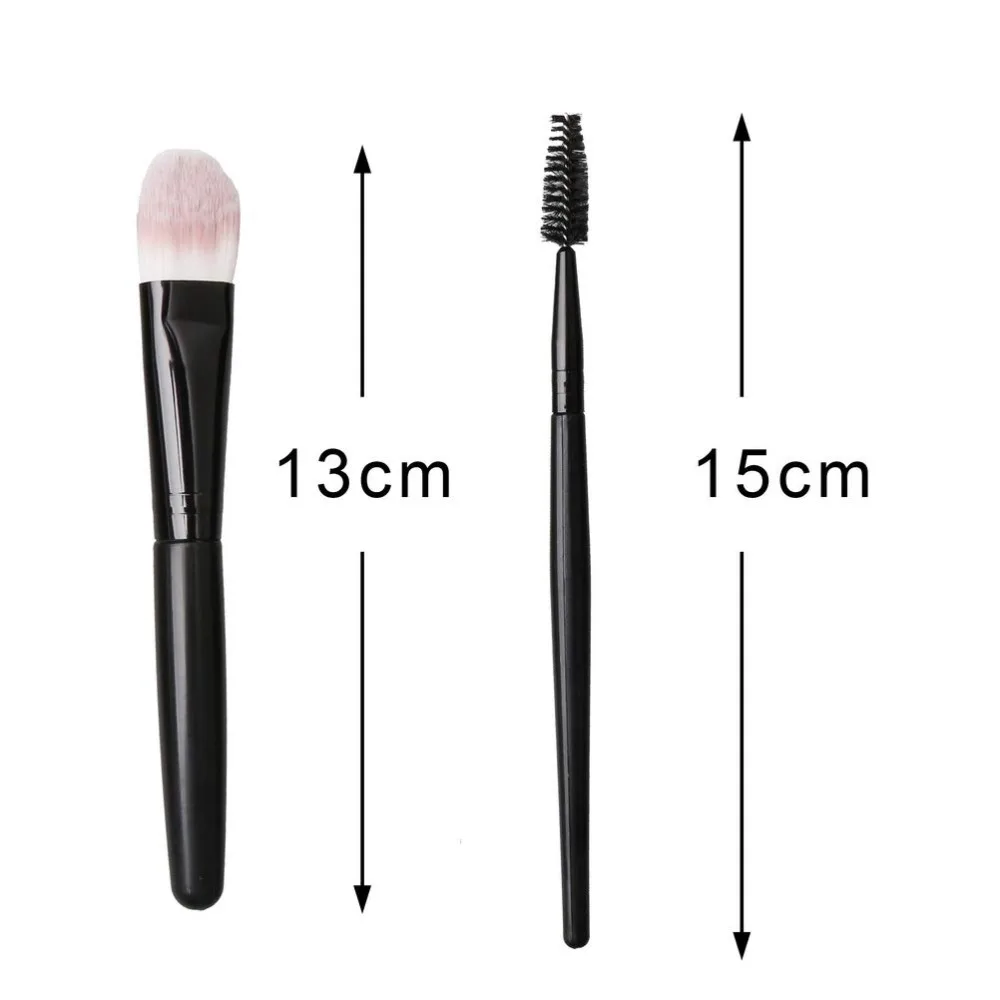 Make-up kwasten Make-up kwastenset 20-delig Professionele gezichtseyeliner voor foundation Blush Concealer Oogschaduw met reizen Zwart