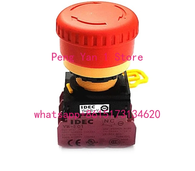5PCS brand new and genuine, button 22mm emergency stop switch YW1B-V4E01R 1 normally closed, in stock