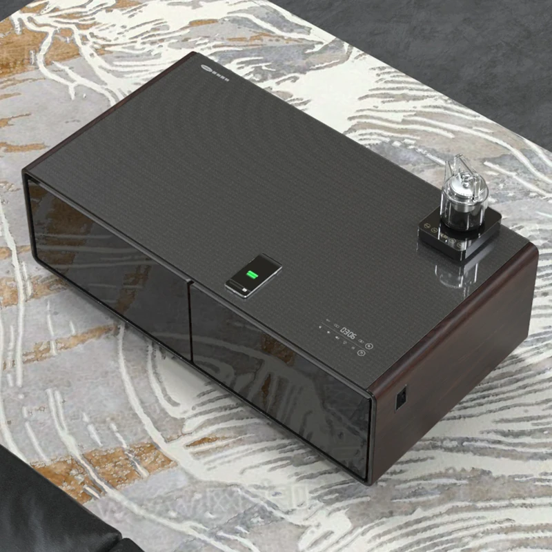 ホテルのワインクーラーと音楽スピーカー電話充電可能スマートテーブル冷蔵庫リビングルームの家具