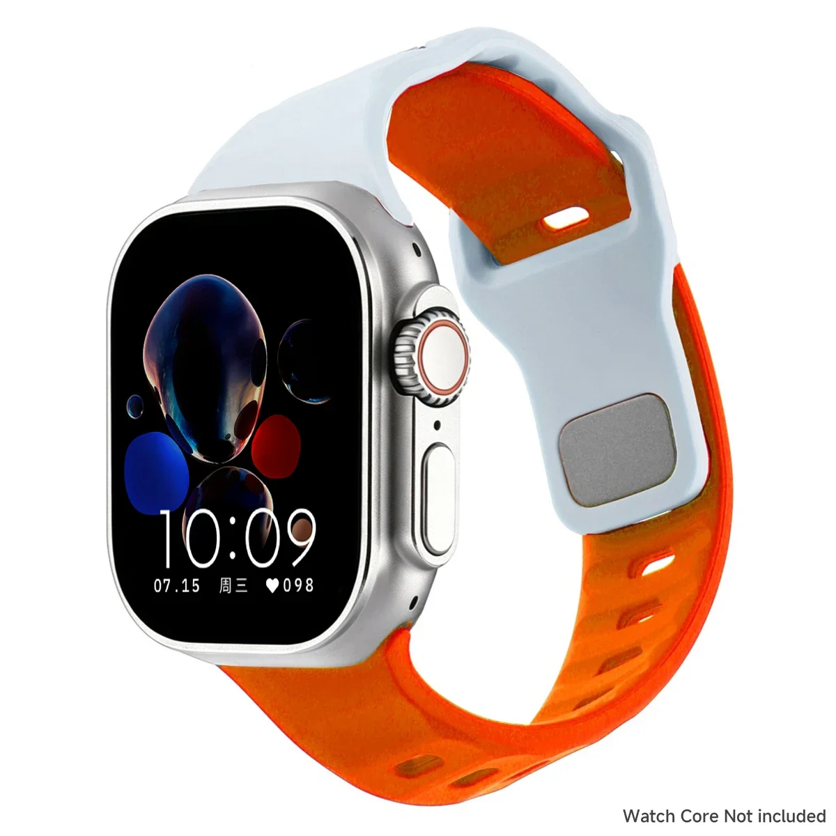 Silikon-Sportarmband für Apple Watch Ultra 3/2 49mm 42 44 38 40 41mm Zweifarbiges Verstellbares Armband für iWatch S11 10 9 8 7 6 SE3 Gürtel – Detail 13